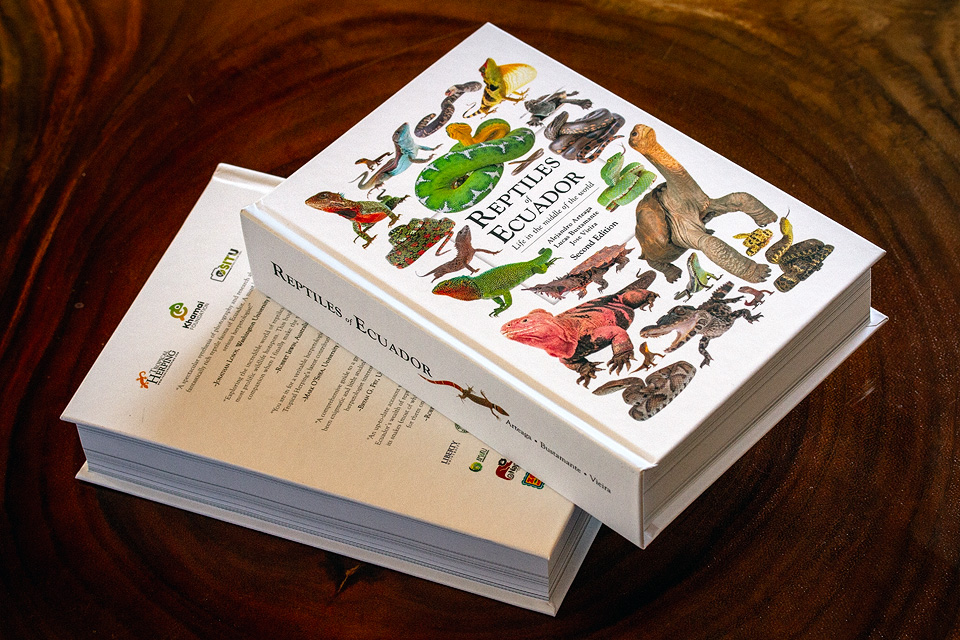 Image of the 2nd Edition of the Reptiles of Ecuador book